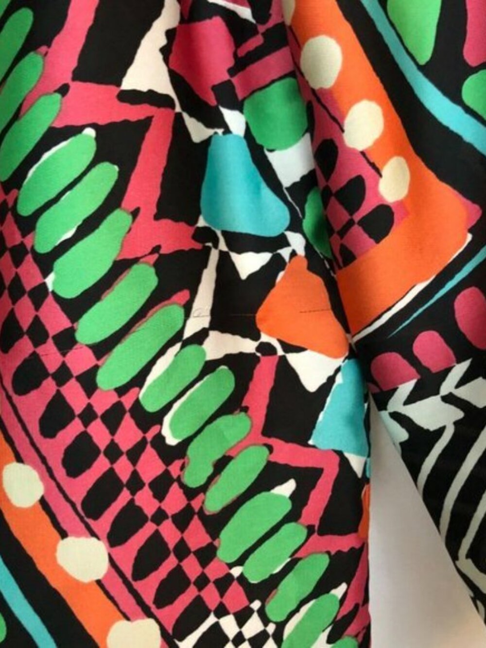 NEW NWT ALEXIA ADMOR 3/4 Sleeve Chemise Dress Pink Blue Orange Aztec Boho Slip M - Picture 10 of 10